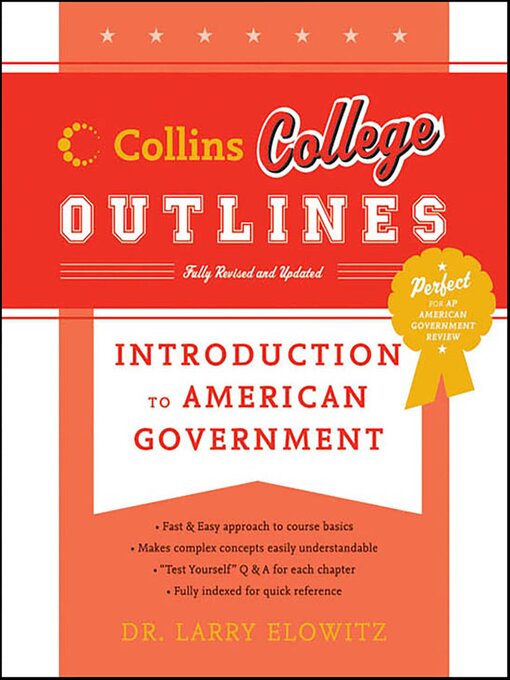 Title details for Introduction to American Government by Larry Elowitz - Available